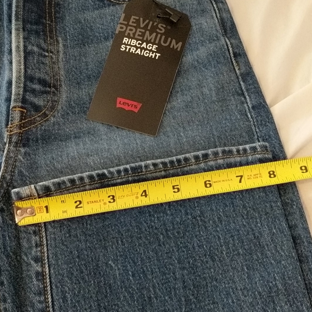 Levi's Ribcage Straight Leg Full Length Jeans - Picture 8 of 9